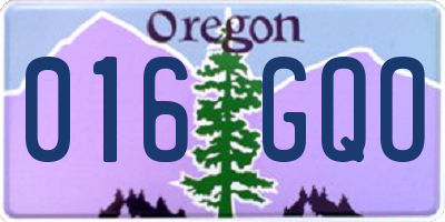 OR license plate 016GQO