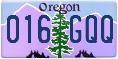 OR license plate 016GQQ