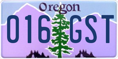 OR license plate 016GST