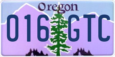 OR license plate 016GTC