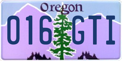 OR license plate 016GTI