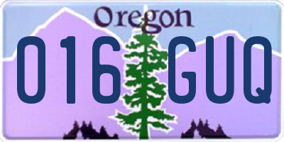 OR license plate 016GUQ