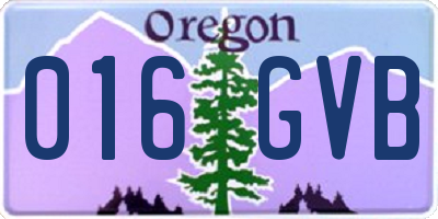 OR license plate 016GVB