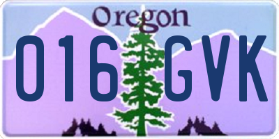 OR license plate 016GVK