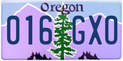 OR license plate 016GXO