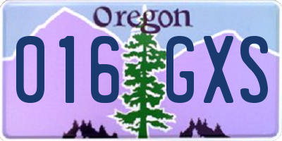 OR license plate 016GXS