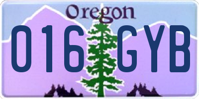 OR license plate 016GYB