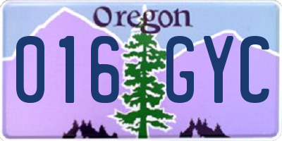 OR license plate 016GYC