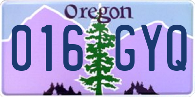 OR license plate 016GYQ