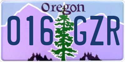 OR license plate 016GZR