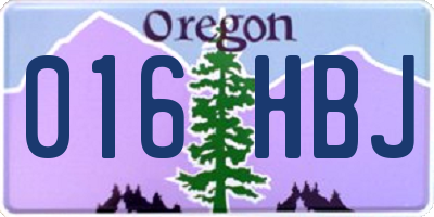 OR license plate 016HBJ