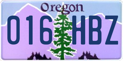 OR license plate 016HBZ