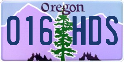 OR license plate 016HDS