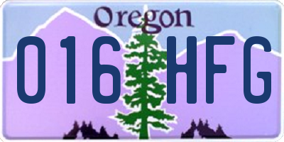OR license plate 016HFG