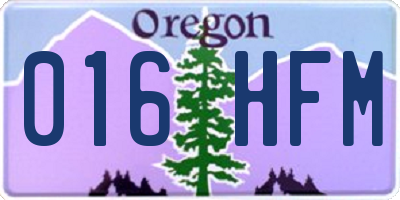 OR license plate 016HFM