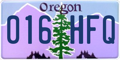 OR license plate 016HFQ