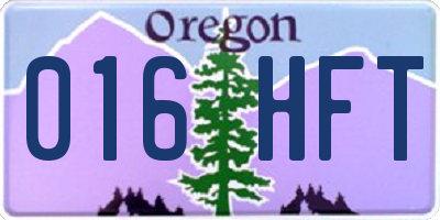 OR license plate 016HFT