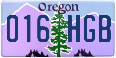 OR license plate 016HGB
