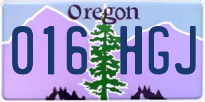 OR license plate 016HGJ