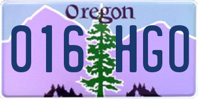 OR license plate 016HGO