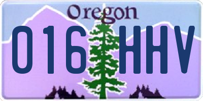 OR license plate 016HHV