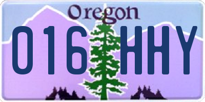 OR license plate 016HHY