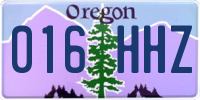 OR license plate 016HHZ
