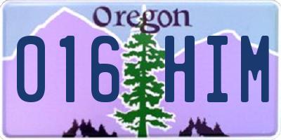 OR license plate 016HIM