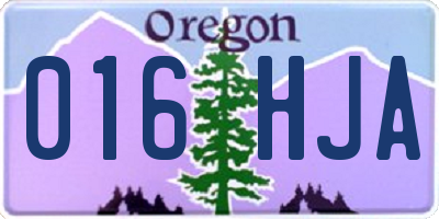OR license plate 016HJA