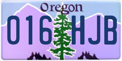 OR license plate 016HJB