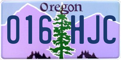 OR license plate 016HJC