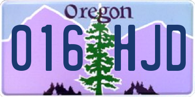 OR license plate 016HJD