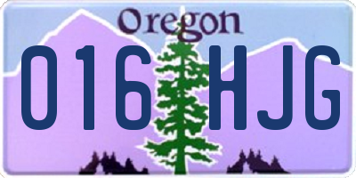 OR license plate 016HJG