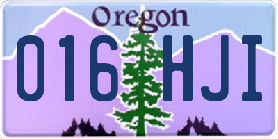OR license plate 016HJI