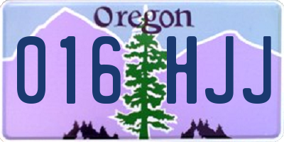 OR license plate 016HJJ