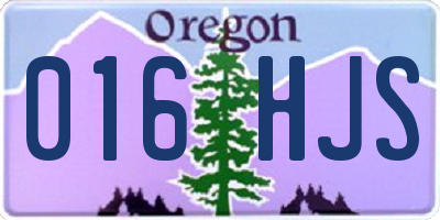 OR license plate 016HJS
