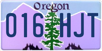 OR license plate 016HJT