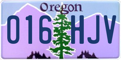 OR license plate 016HJV