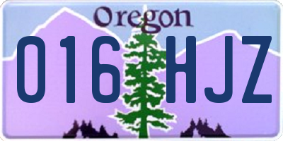 OR license plate 016HJZ