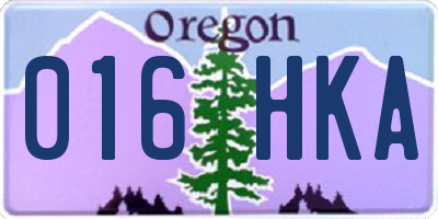 OR license plate 016HKA