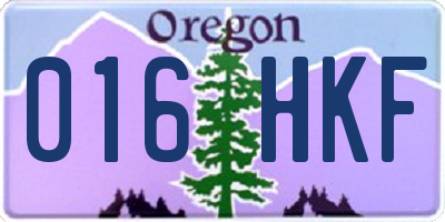 OR license plate 016HKF