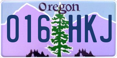 OR license plate 016HKJ