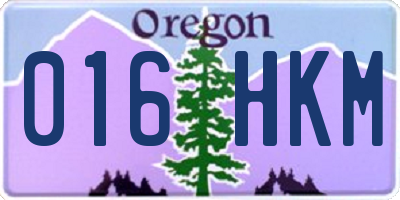 OR license plate 016HKM
