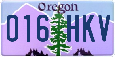 OR license plate 016HKV