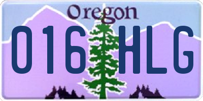 OR license plate 016HLG