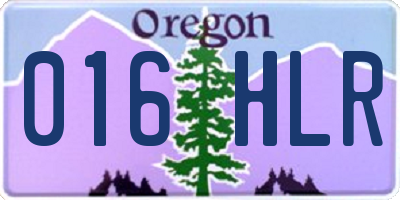 OR license plate 016HLR
