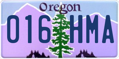 OR license plate 016HMA