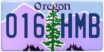 OR license plate 016HMB