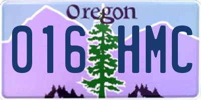 OR license plate 016HMC