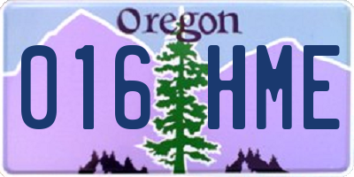OR license plate 016HME